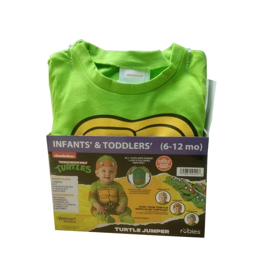 Infant Nickelodeon Teenage Mutant Ninja Turtle Costume All 4 Turtles 6-12 mo - Picture 1 of 8